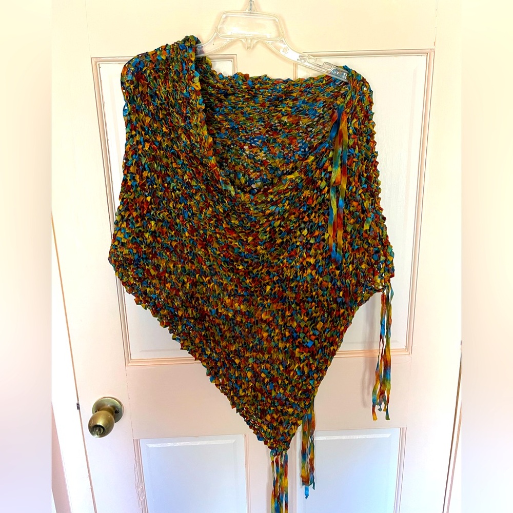 One of a kind vintage shawl/poncho